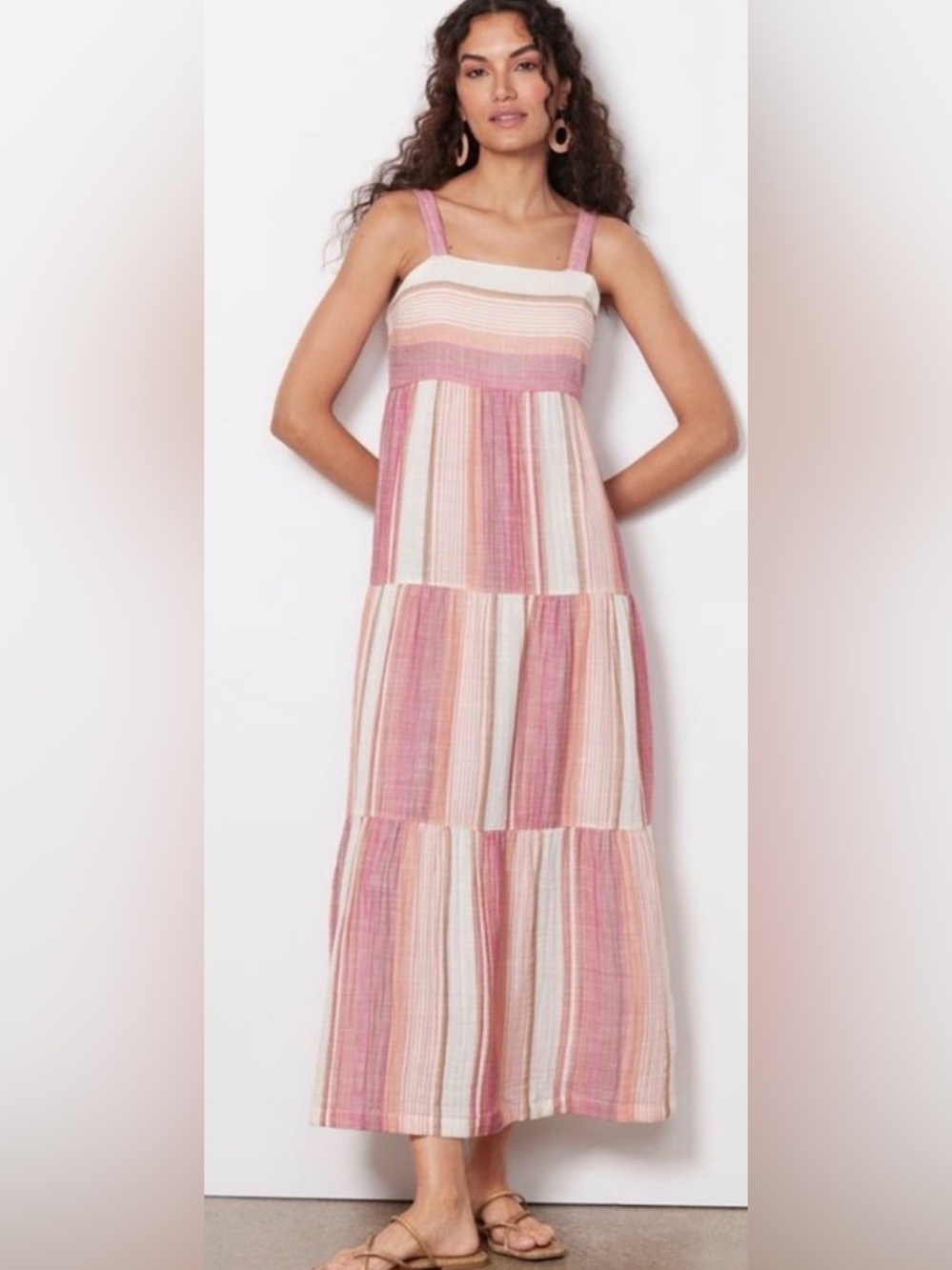 Faherty Strapless Sarah Striped Maxi Dress